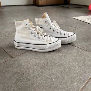 White High Top Platform Converse